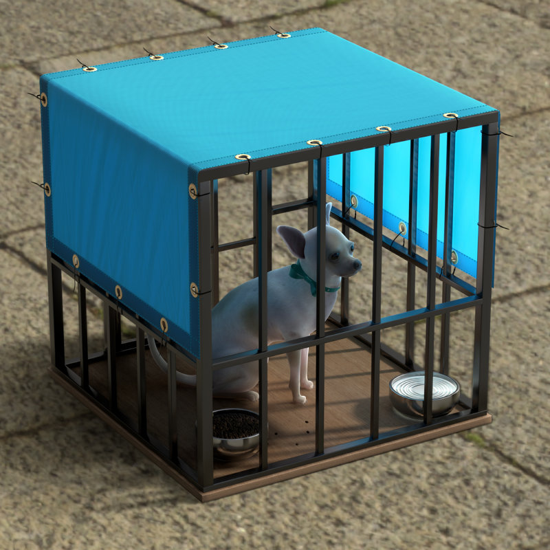 Housse de chenil imperméable pour chien, Bleu, 4 pi x 4 pi
