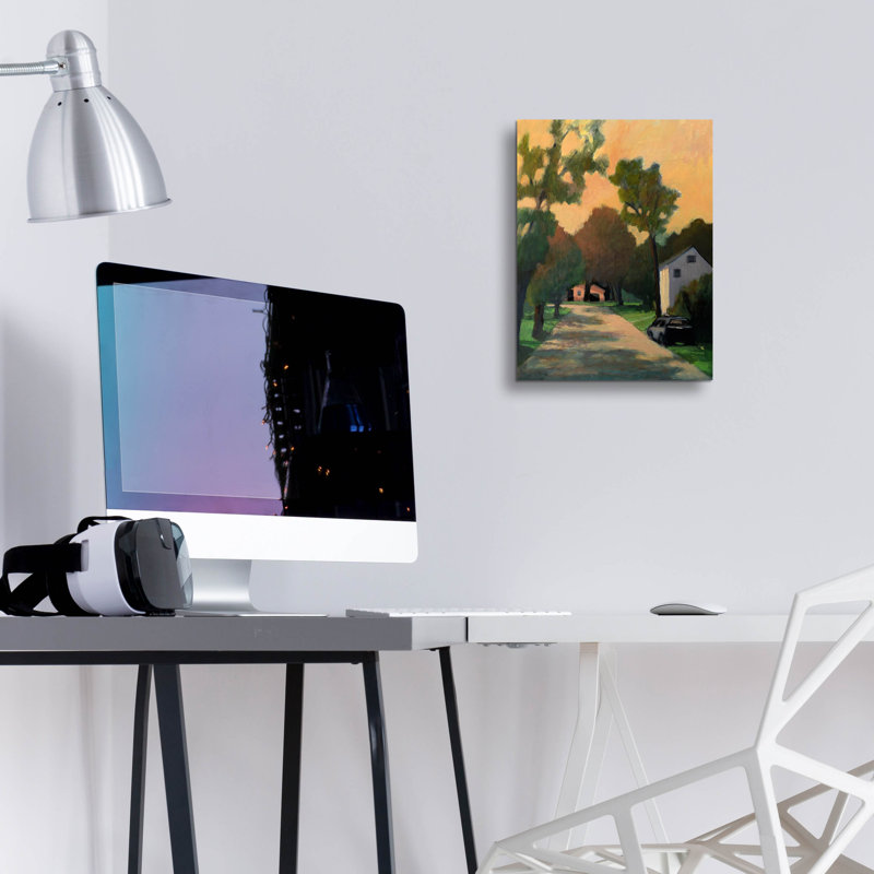 «At Dusk» par Jan L. Waldron, art mural en verre acrylique, H 16 po x l 12 po x P 0,13 po