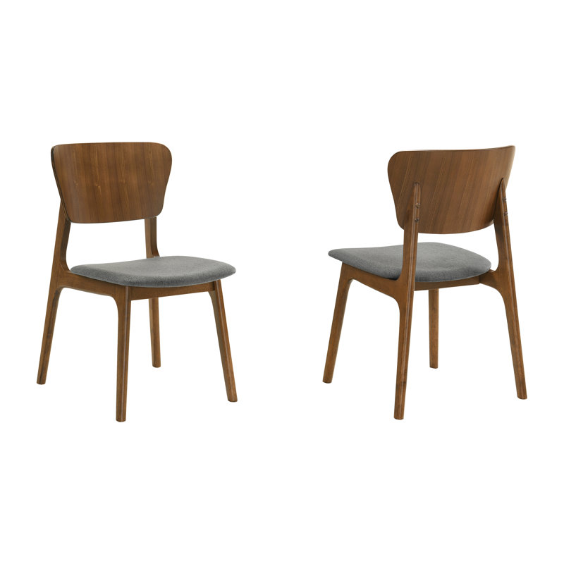 Chaises de salle à manger Jennelle, Gris anthracite, Brun, 2