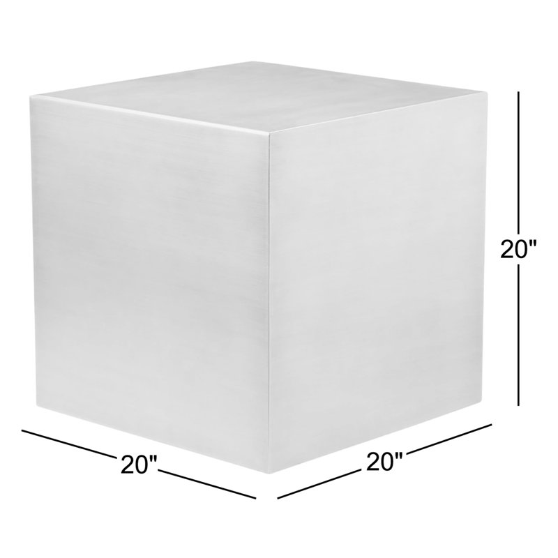Lanser End Table, Black, 20" H x 20" x 20" D
