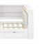 Lit plateforme en bois pleine grandeur avec tablettes de rangement, tiroirs, station de charge, DEL, bureau-124005055