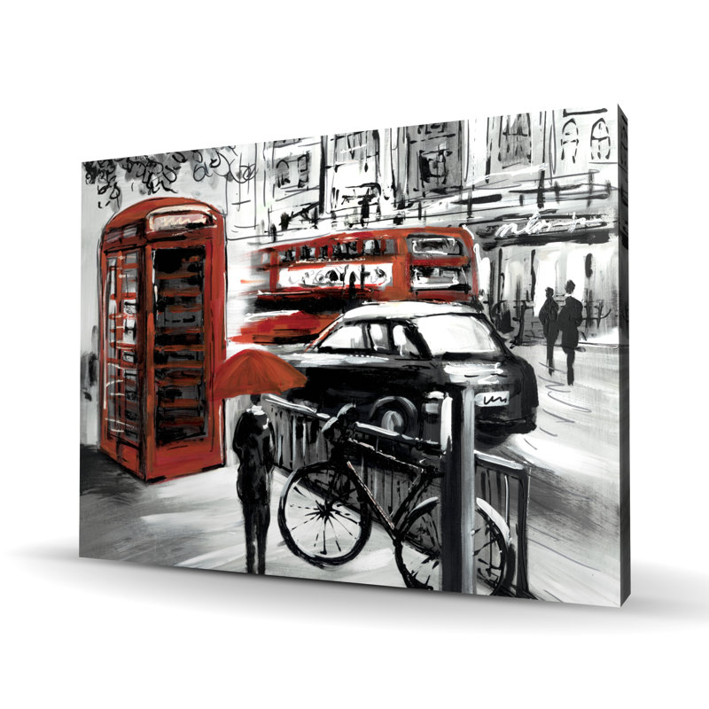 European Street Livingroom Scenic Canvas - Art de la décoration intérieure