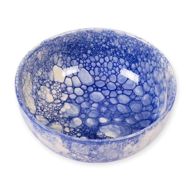 Verano Spanish Ceramics Burbujas Ceramic Salad Bowl