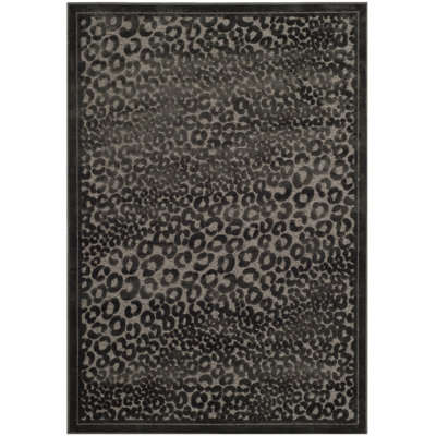 Kimber Rectangle Animal Print Chenille Area Rug