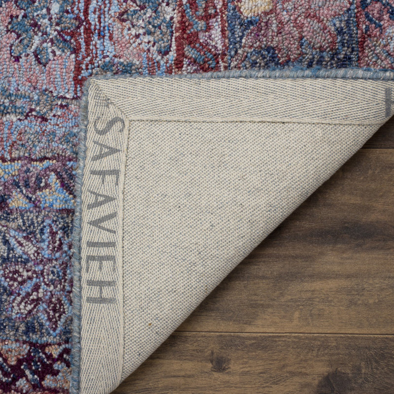 Tapis bleu touffeté à la main Evanoff, Rectangle 6 pi x 9 pi