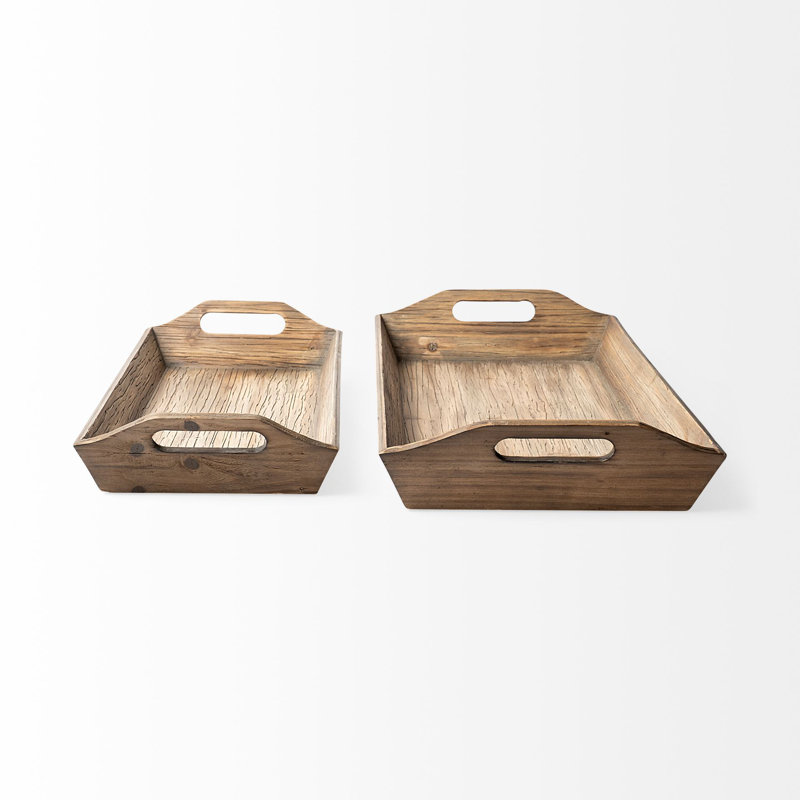 Ensemble de plateau de table basse 2 pièces fauve Stubblefield