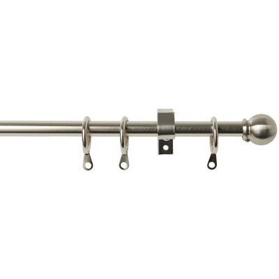 Steel Adjustable Single Curtain Pole 1.3 cm