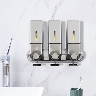 Wall Mounted Soap Shampoo Dispenser Bathroom Hotel Shower Pump Holder 1500ml