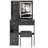 29.2" Small Size Left Drawer Desktop Vanity Table + Cushioned Stool, Large Sliding, Touch Control, Tri-Color Switching, Brightness Adjust LED Mirror, High Capacity Storage, Suitable For Small Space-586607881