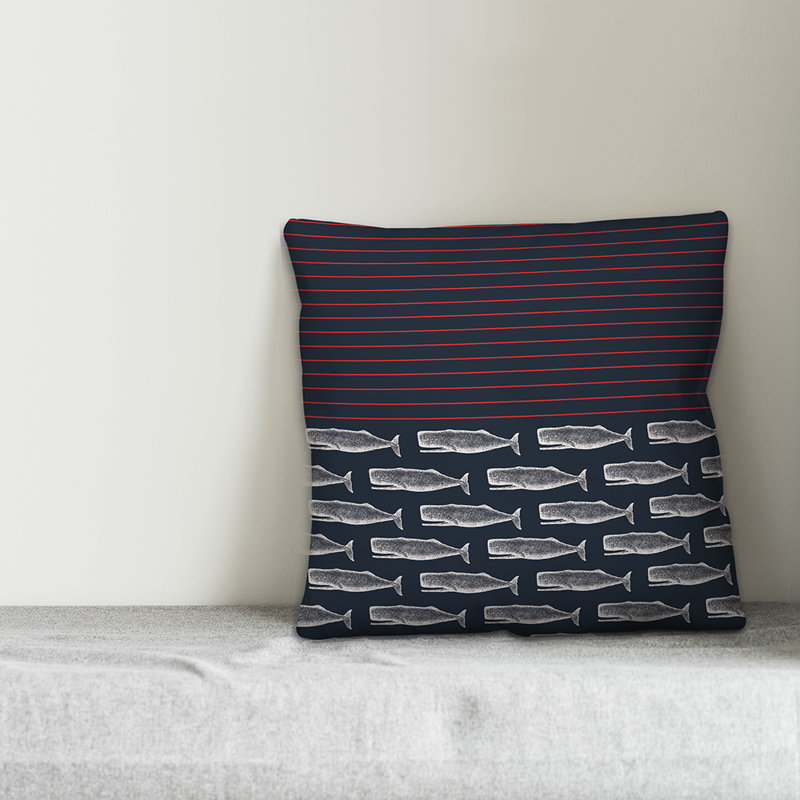 Striped Throw Pillow, 16" x 16", No Fill