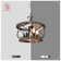 Reback 5 - Light Drum Solid Wood Caged Chandelier with Metal Accents