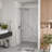 38"-42" W X 71" H Pivot Swing Semi-Frameless Shower Door With 6Mm Tempered Glass & Matte Black Finish& Brushed Nickel Finish-106869038