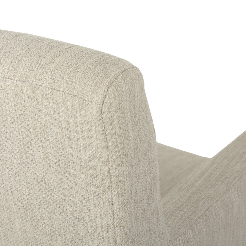 Amenata Upholstered Counter Stool with Solid Wood Frame, Weathered, Beige