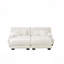 Canapé-lit Cloud Couch pour le salon, canapé 2 places en chenille avec 2 coussins lombaires et 2 coussins décoratifs, canapé rembourré à accoudoirs larges avec 2 repose-pieds-839650658