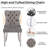 Rectangular Wooden Dining Set with Tufted Dining Chair-207386117-207386136