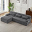 Canapé modulaire surdimensionné en L Chenille, design minimaliste, canapé-lit confortable pour les salons, les appartements et les espaces de réception-1239619102-1239619098