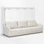 Lit escamotable double avec canapé et tablette