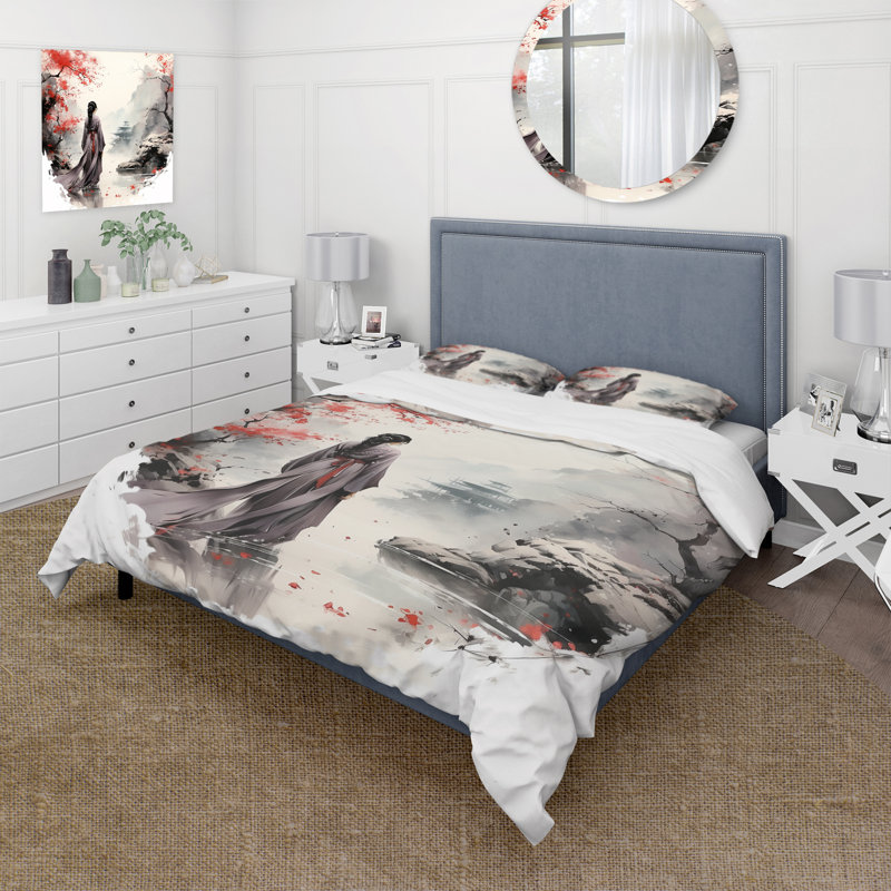 Ensemble de housse de couette en microfibre / polyester Japon Land Of The Samurai VI Bedding