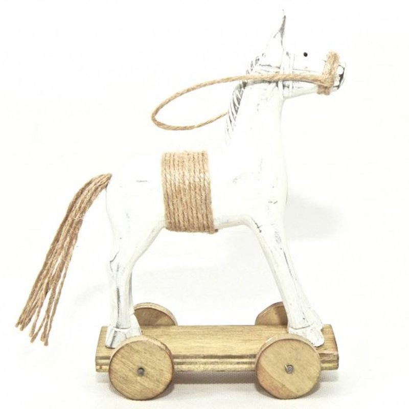 Figurine cheval en bois Forest Hills, H 7 po x l 4,9 po x P 2,1 po