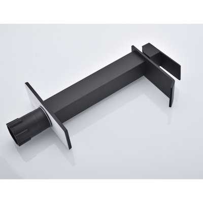 Bathroom Sink Faucet Waterfall Spout Single Handle Pop - Up Drain Non Overflow Stainless Steel Matte Black Rust Simple Installation Style For No Sinks