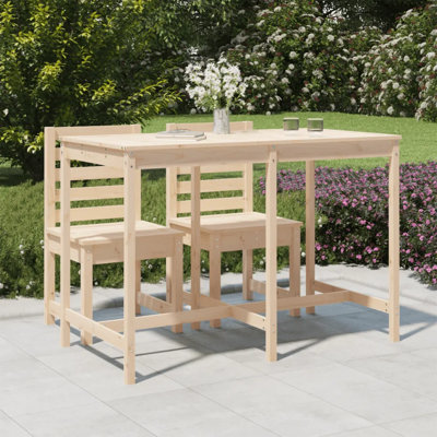 Vandever Rectangular Pine Outdoor Dining Table , cm W cm D