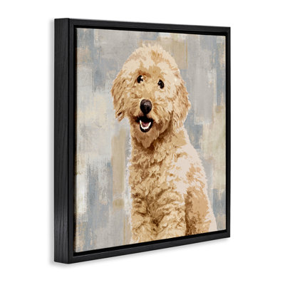 "Sourire Labradoodle", art mural sur toile flottante par Keri Rodgers