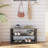 3-Tier Shoe Bench with Metal Mesh Shelves-2099414945