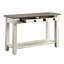 2 tables au fini brun rosé et blanc antique pour le mobilier de salon principal: attrait-121515803