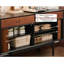 Buffet Mid-Century en bois massif multifonctionnel