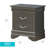 Sleek Metallic Black Nightstand With Drawers-1928749633