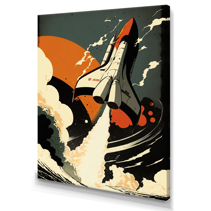 " Space Shuttle ", 12" W x 20" H, Wrapped Canvas