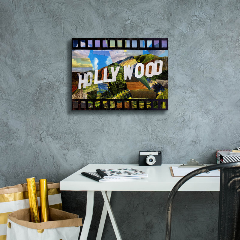 «Hollywood» par Artpoptart, art mural sur toile, H 12 po x l 16 po x P 0,75 po