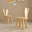 Solid Wood Rabbit Stool with Ear Backrest-1249628243