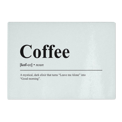 Dictionary Coffee Typography Chopping Board