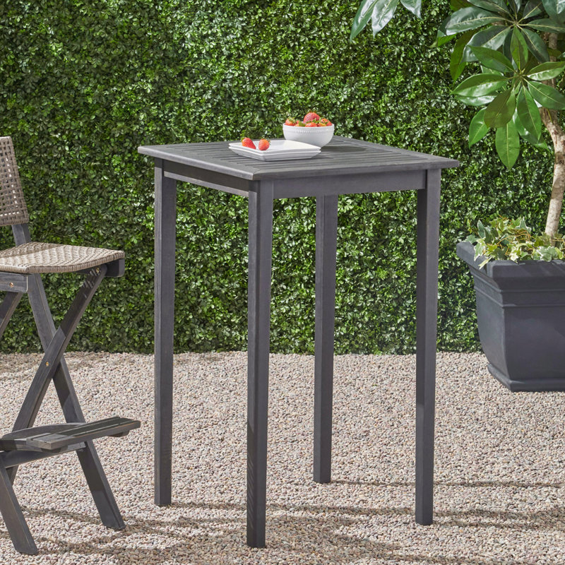 Table de bar d'extérieur en bois d'acacia