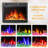 60" Fireplace TV Stand with Electric Fireplace Insert, Adjustable Flame Effects, Remote Control & Crystal Ember Bed