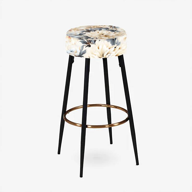 Boho Bar Stools Set Of 2, Ethereal Serenity Boho Pattern I