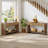 55-Inch Entryway Table with 3 Rattan Drawers and 2-Tier Open Storage Shelf，Console Sofa Table