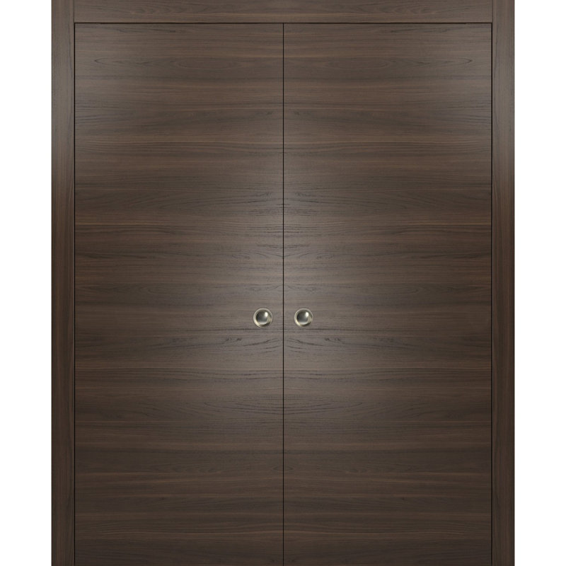 Portes coulissantes en bois Planum, Chocolat, 56 po x 96 po