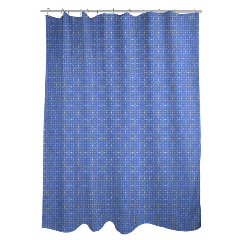Rideau de douche simple Katelyn Elizabeth, Bleu