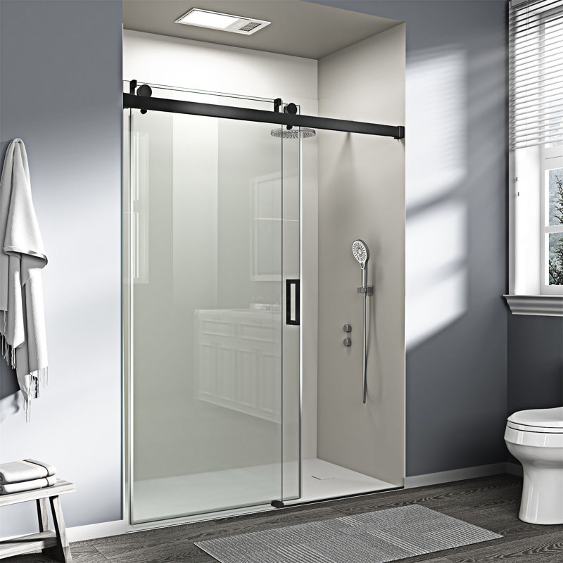 Frameless Soft-Closing Single Sliding Shower Door