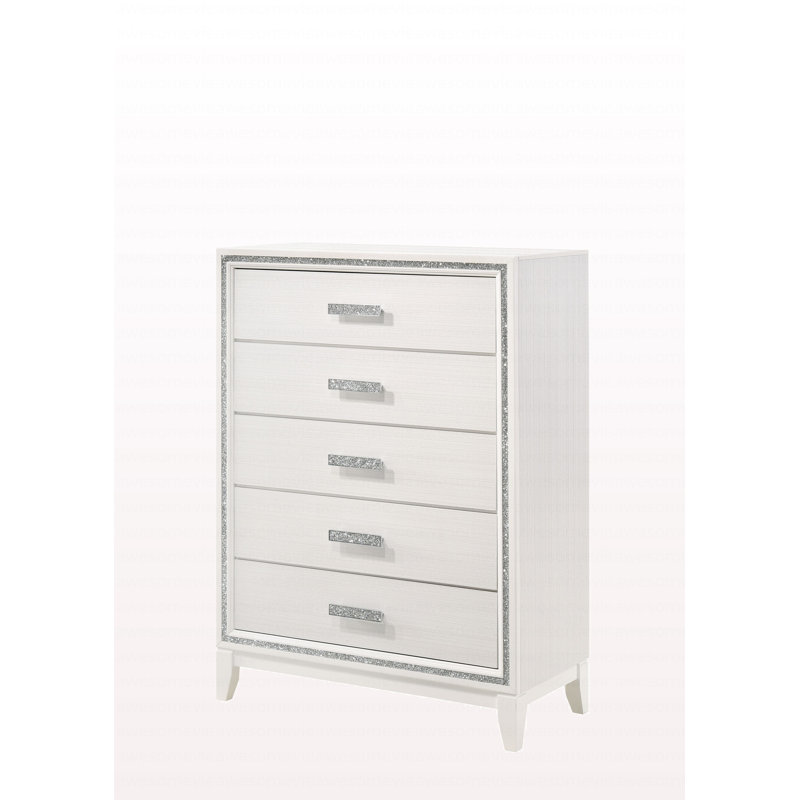 Commode blanche de style moderne, Blanc