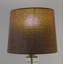 Lampe de table en laiton laiton avec abat-jour brun