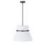 Luminaire suspendu moderne à 3 abat-jours en tissu blanc 19,49 pouces 3-E12