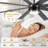72" 8-Blade Large Ceiling Fan With Lights And Remote Control, Modern 6 Speeds Reversible DC Motor Ceiling Fan With For Living Room