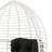 Alathia Outdoor Teardrop Patio Lounge Chair with Cushions in Black and White-733563265