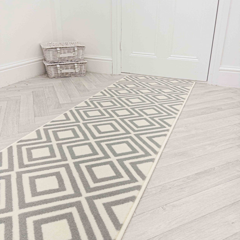 Runner Geometric Area Rug, Runner 60 x 150 cm