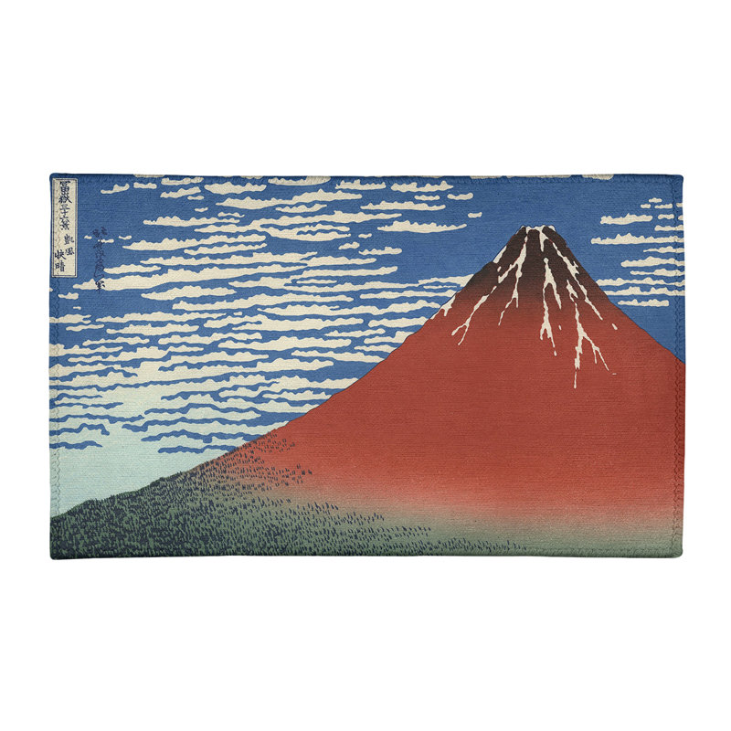 Tapis fine vent clair/bleu/gris, Rectangle 3 pi x 5 pi