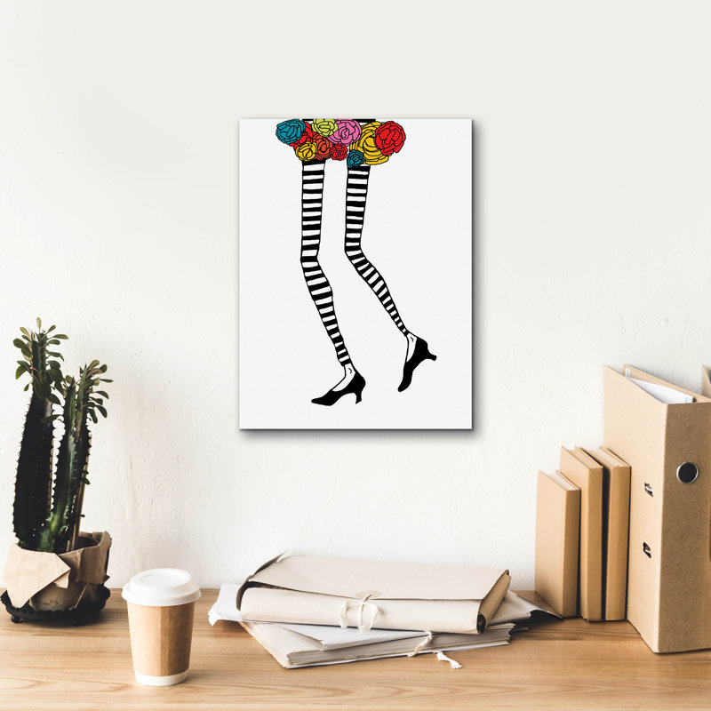 «Skinny Legs 1» par Jan Weiss, art mural sur toile, H 16 po x l 12 po x P 0,75 po