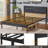 Kempst Queen Bed Frame with Wood Headboard and Footboard, Farmhouse Industrial Black Platform Bed with Under-Bed Storage, Mattress Foundation with Heavy Duty Slats Support, No Box Spring Needed, Noise Free, Easy Assembly-764581690-734330215